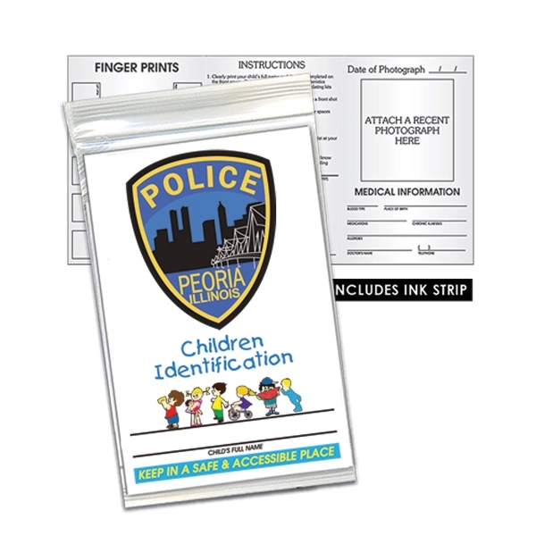 English Child ID fingerprint kit, printed on 8 pt. paper board... from ASI 67620 Lion Circle Corp / Lion/Circle