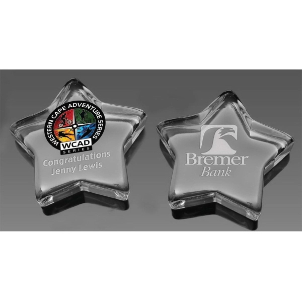 Star-shaped glass paperweight.... from ASI 71920 Moderne Glass Company Inc / Glass America®