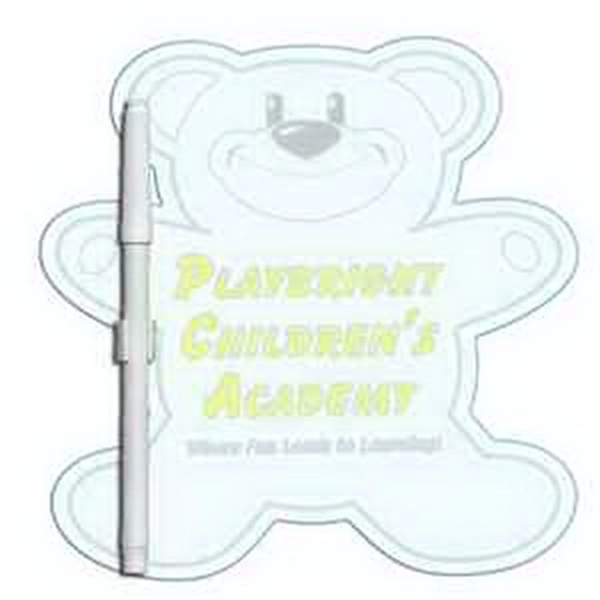Teddy Bear shaped dry erase memo board with marker.... from ASI 67620 Lion Circle Corp / Lion/Circle