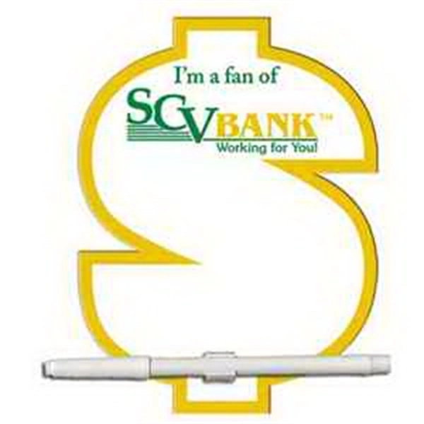 Dollar Sign shaped dry erase memo board with marker.... from ASI 67620 Lion Circle Corp / Lion/Circle