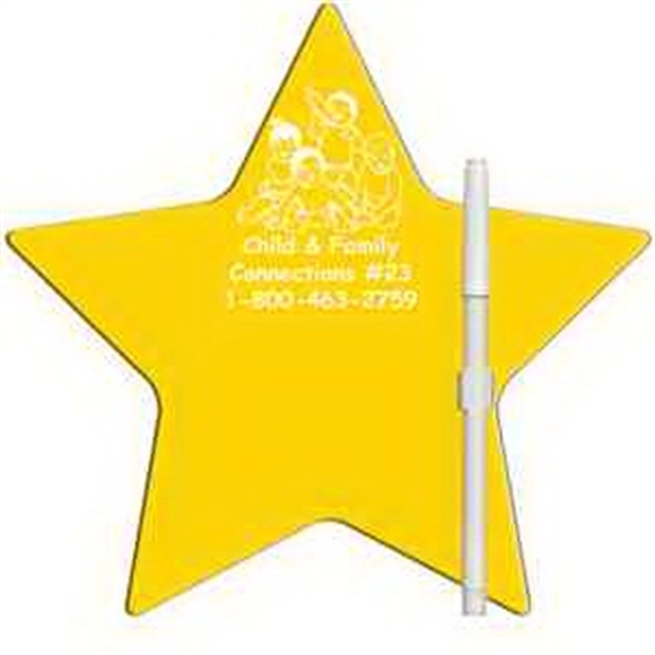 Star shaped dry erase memo board with marker.... from ASI 67620 Lion Circle Corp / Lion/Circle