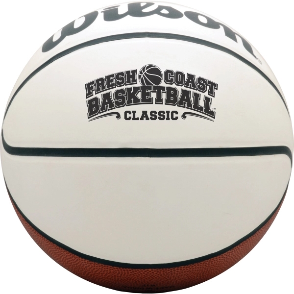 Wilson full size basketball with 4 white autograph panels so fans... from ASI 38120 Ball Pro / Diversified Quality Kitchenware