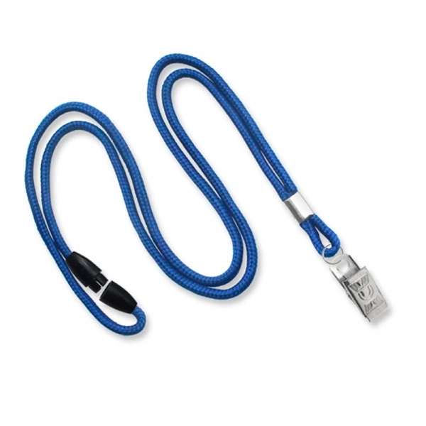 Available Same Day! These blank round braided polyester lanyards come with... from ASI 79898 Promovision