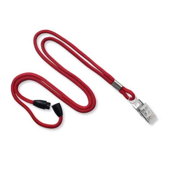 Available Same Day! These blank round braided polyester lanyards come with... from ASI 79898 Promovision