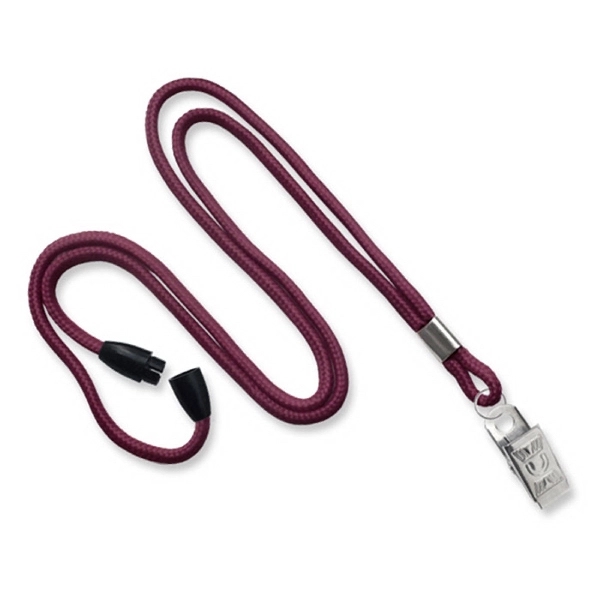 Available Same Day! These blank round braided polyester lanyards come with... from ASI 79898 Promovision