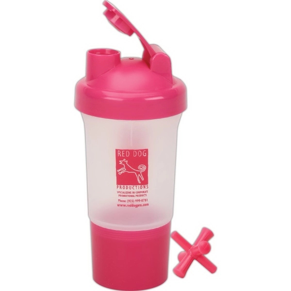 17 ounce protein / vitamin shaker bottle with filter screen, jack,... from ASI 40261 Berney-Karp Inc / Creative Source