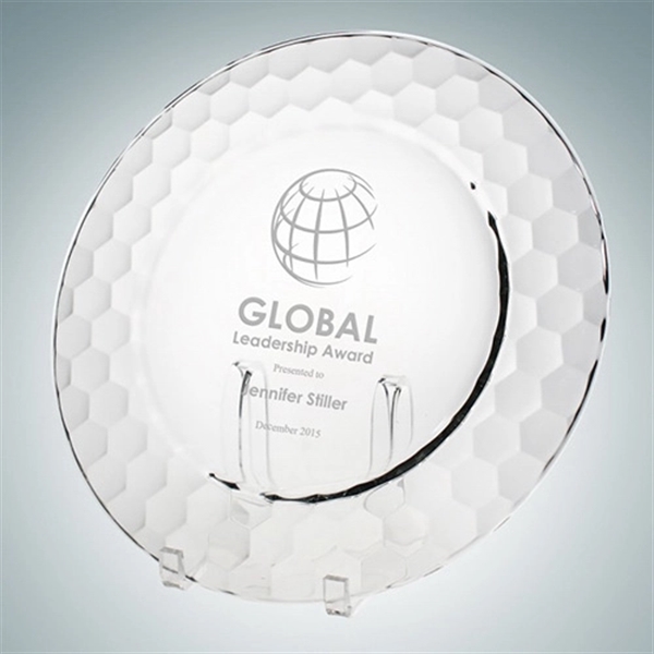 Honeycomb Glass Charger Plate given in honor of excellence, achievement or... from ASI 47791 Best Deal Awards / Best Deal Awards