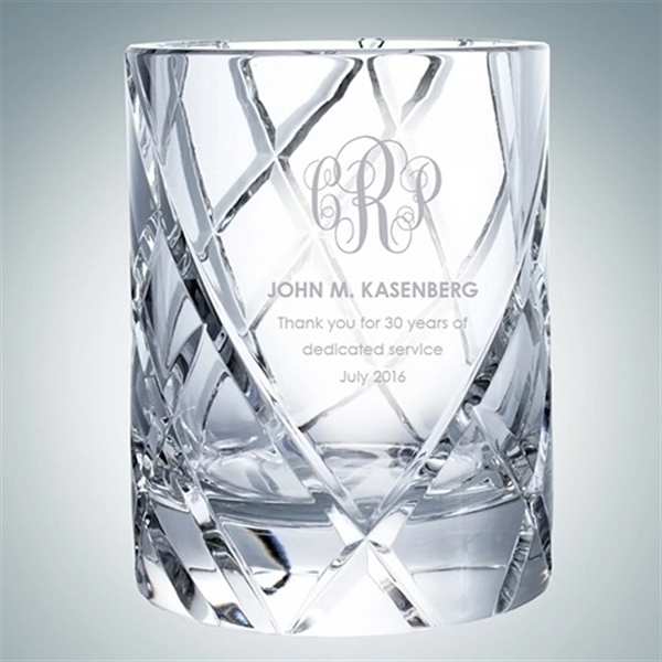 Lattice bowl that's mouth-blown and hand-cut by European crystal artists for... from ASI 47791 Best Deal Awards / Best Deal Awards