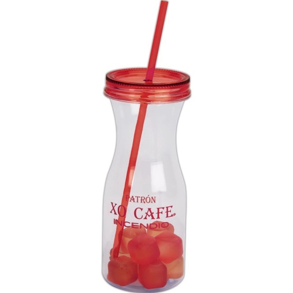BPA free, acrylic 30 oz. carafe style bottle with 8 colored... from ASI 40261 Berney-Karp Inc / Creative Source