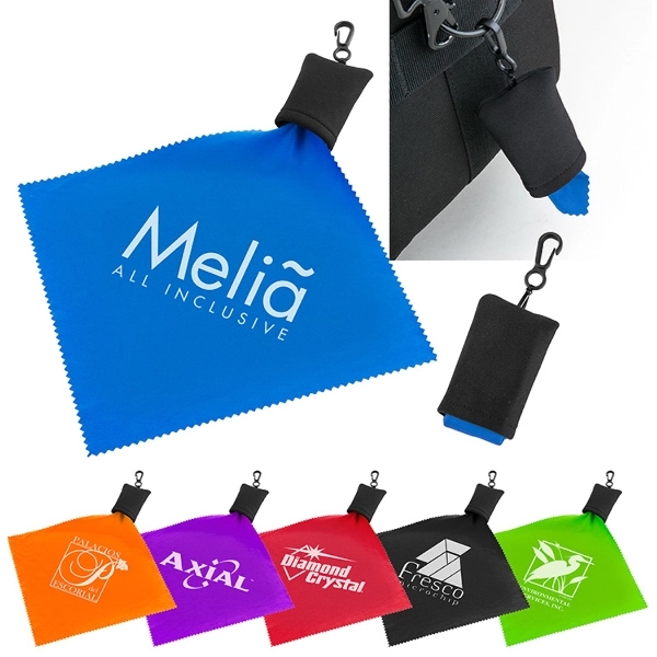 Single-sided microfiber cleaning cloth with antimicrobial coating for lenses, screens, optics... from ASI 88060 Snugz/USA Inc / Sweda®