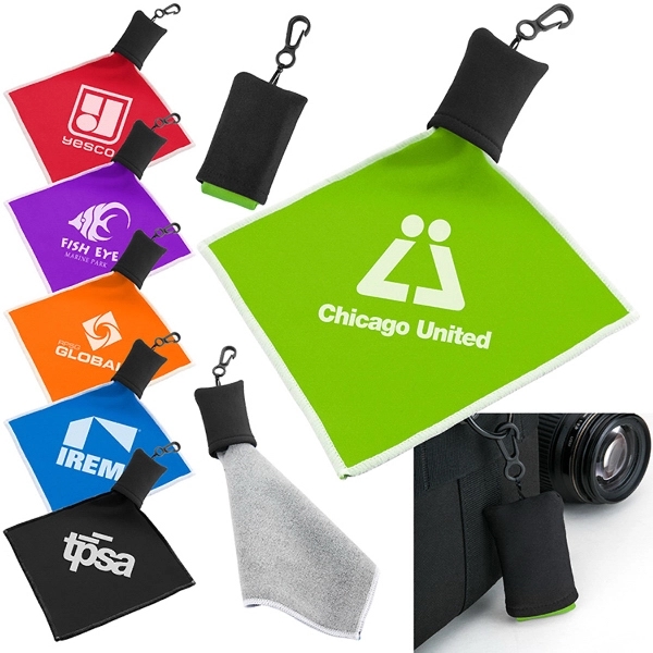 7 5/8" x 1 13/15" microfiber cleaning cloth with antimicrobial coating... from ASI 88060 Snugz/USA Inc / Sweda®