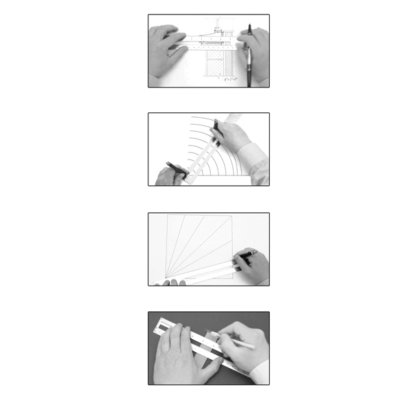 4-in-1 multi-use drafting scale.... from ASI 34910 Alumicolor / Alumicolor