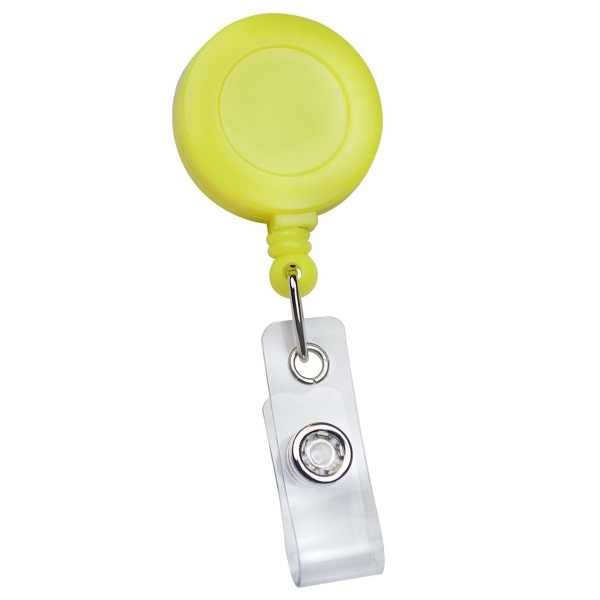 Economical neon-colored custom badge reels really stand out! Slide-type belt clip... from ASI 79898 Promovision / PROMOVISION