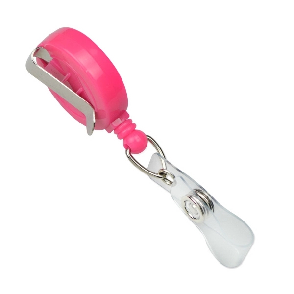 Economical neon-colored custom badge reels really stand out! Slide-type belt clip... from ASI 79898 Promovision / PROMOVISION