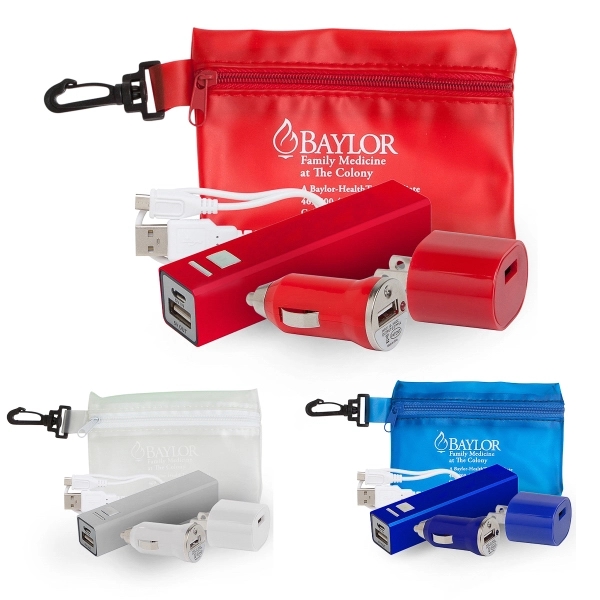 Power tech set with a 220 mAh metal power bank, UL... from ASI 90859 Tempo Industries Inc / Tempo Tempoline