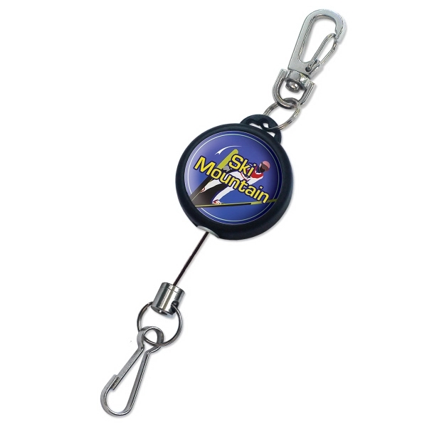 Heavy-duty 2-sided custom badge reels feature imprintable space on both sides... from ASI 79898 Promovision / PROMOVISION