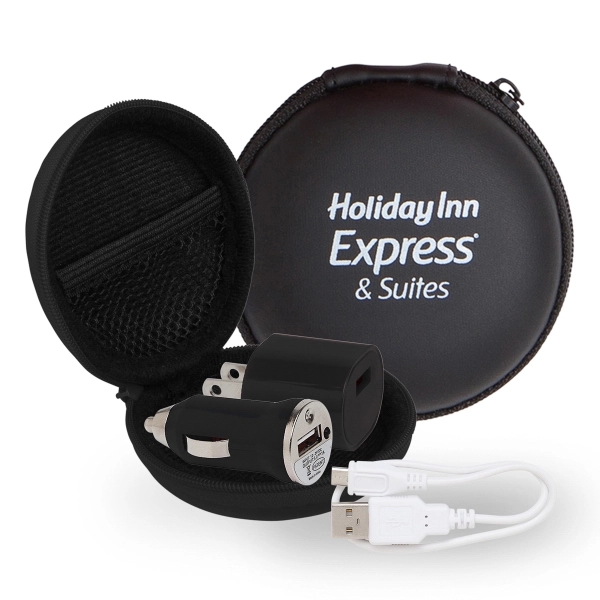 A wall adapter, mini car charger, and USB cable, in a... from ASI 90859 Tempo Industries Inc / Tempo Tempoline