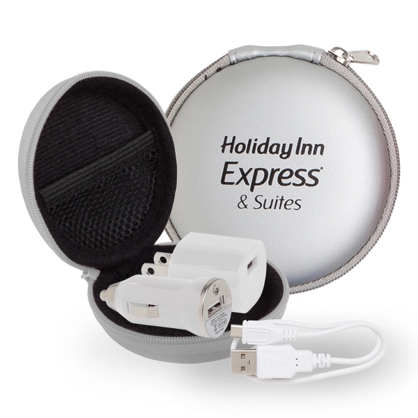 A wall adapter, mini car charger, and USB cable, in a... from ASI 90859 Tempo Industries Inc / Tempo Tempoline