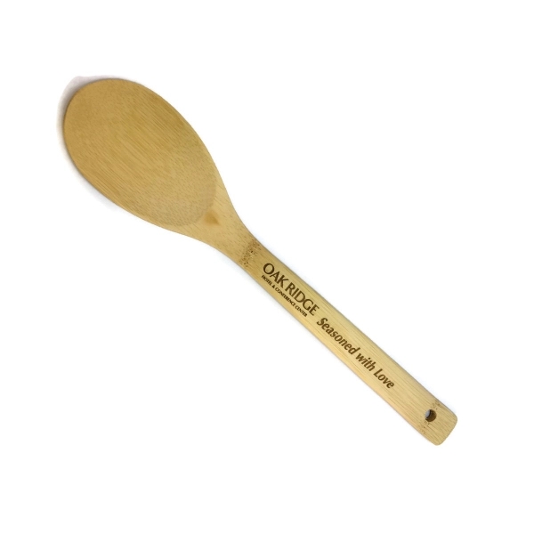 12" salad spoon made from eco-friendly bamboo with lacquered finish and... from ASI 72657 Active Life Promo / Apres Ski Ingrain Promo