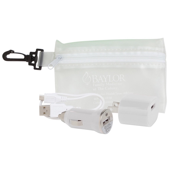 A wall adapter, mini car charger, and USB cable, in a... from ASI 90859 Tempo Industries Inc / Tempo