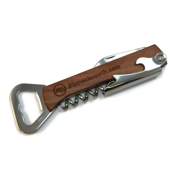 Multifunctional bottle opener with wine corkscrew, knife and foil knife.... from ASI 72657 Active Life Promo / Apres Ski