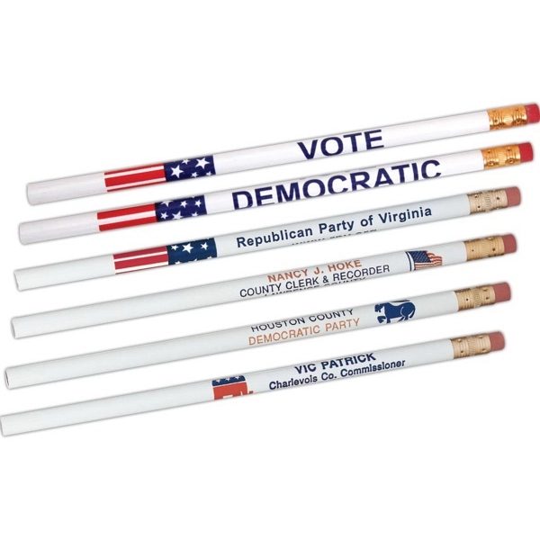Patriotic election pencil is great for elections and patriotic messages.... from ASI 68850 Markon Pen & Pencil Inc / Tee-Gee