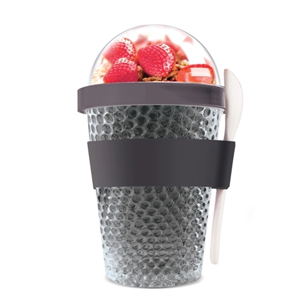 Double wall container with melamine spoon.... from ASI 31518 ADNART / Ad-N-Art