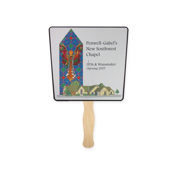 Full Color Tapered shape hand fan... from ASI 93520 Ventura Inc