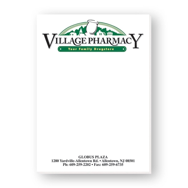 Custom printed non-adhesive memo pad. 25 sheets per pad, 5" x... from ASI 93520 Ventura Inc