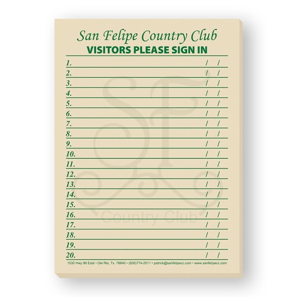 Custom printed non-adhesive memo pad. 25 sheets per pad, 8" x... from ASI 93520 Ventura Inc