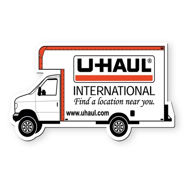 Moving truck shaped vinyl magnet protected with plastic coating.... from ASI 93520 Ventura Inc