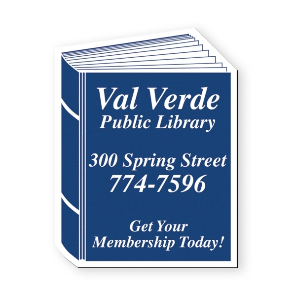 Stock book shape vinyl magnet protected with plastic coating.... from ASI 93520 Ventura Inc