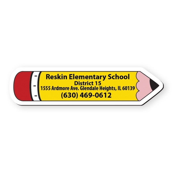 Pencil shape flexible vinyl magnet, protected with plastic coating.... from ASI 93520 Ventura Inc