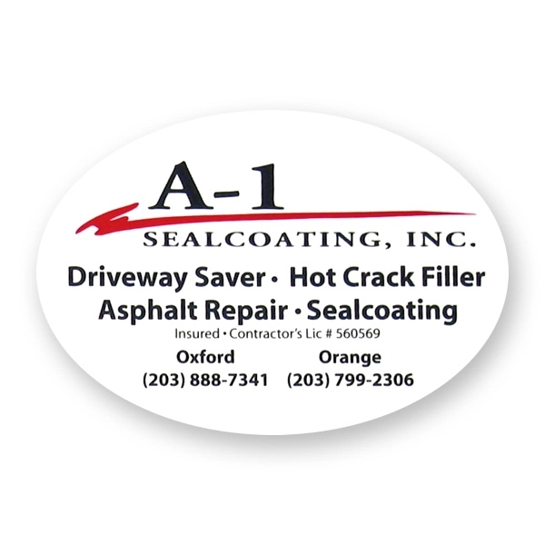 Stock oval vinyl magnet with protective coating.... from ASI 93520 Ventura Inc