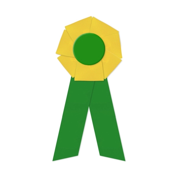 Rosette with two streamers 1 5/8" angled, 10" total length.... from ASI 93520 Ventura Inc