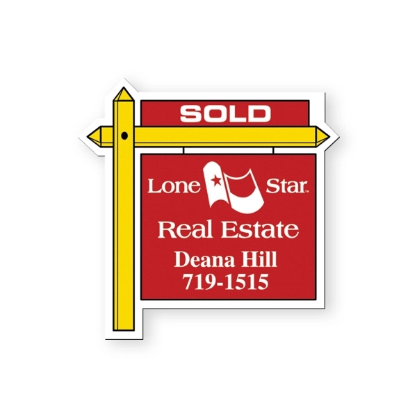 Flexible stock shape vinyl magnet with real estate sign design.... from ASI 93520 Ventura Inc