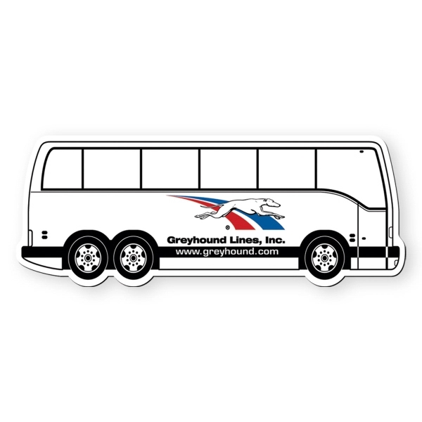 Bus shaped vinyl magnet protected with plastic coating.... from ASI 93520 Ventura Inc