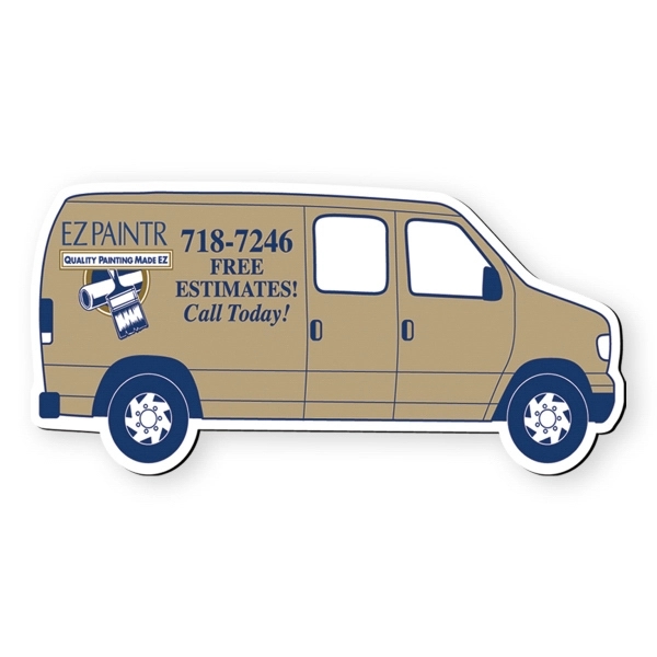 Cargo van shaped vinyl magnet protected with plastic coating.... from ASI 93520 Ventura Inc