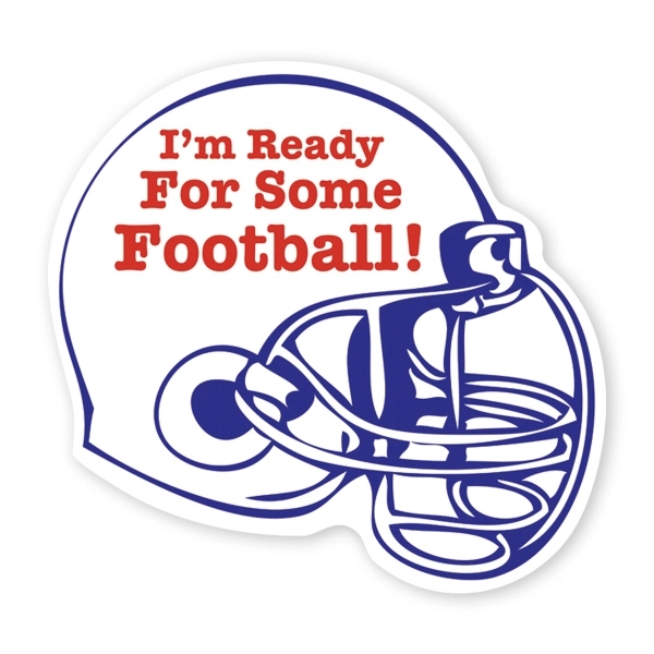 Football helmet shape car magnet constructed of 30 mil flexible vinyl... from ASI 93520 Ventura Inc