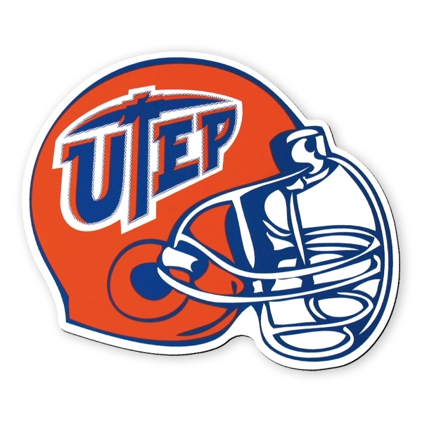 Football helmet shape vinyl, 30 mil bumper car sign magnet.... from ASI 93520 Ventura Inc