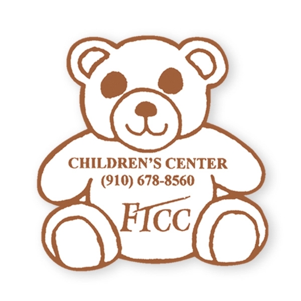 Teddy bear shape vinyl magnet with plastic coating.... from ASI 93520 Ventura Inc