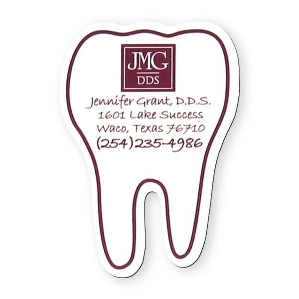 Tooth shape vinyl magnet with plastic coating.... from ASI 93520 Ventura Inc