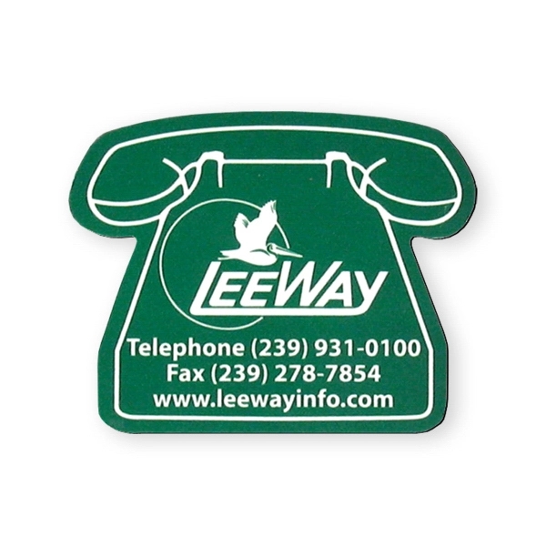 Telephone shape vinyl magnet with plastic coating.... from ASI 93520 Ventura Inc