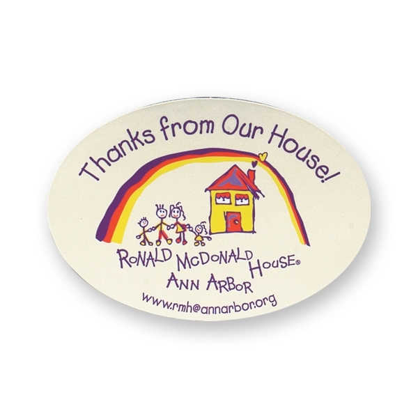 Stock oval vinyl magnet with protective coating.... from ASI 93520 Ventura Inc