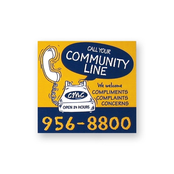 Stock square flexible vinyl magnet with plastic coating.... from ASI 93520 Ventura Inc