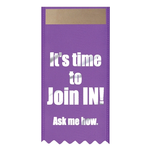 Premium grade custom ribbon with pinked edges, 1 5/8" x 4".... from ASI 93520 Ventura Inc