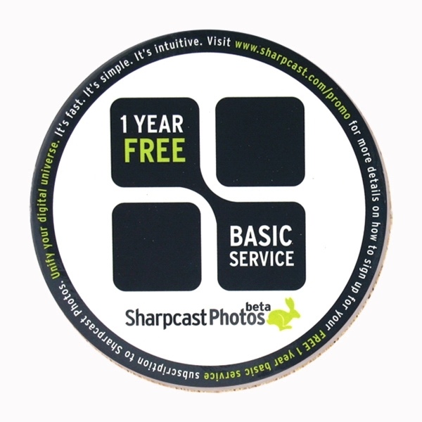 Round 4" deluxe full color cork line coasters.... from ASI 93520 Ventura Inc