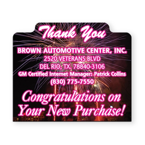 Stock shape magnet with thank you at the top.... from ASI 93520 Ventura Inc