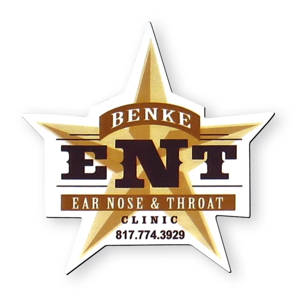 Custom vinyl shape magnet, protected with plastic coating.... from ASI 93520 Ventura Inc