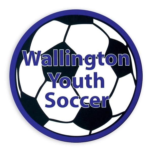 Round shape vinyl, 30 mil bumper car sign magnet.... from ASI 93520 Ventura Inc